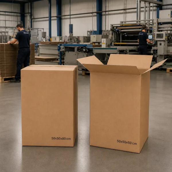 Cajas Grandes para Mudanzas 50x50x80 - GRAPADAS o PEGADAS en transporte internacional
