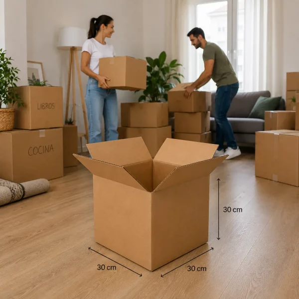 Cajas de Cartón 30x30x30 canal DOBLE y SIMPLE para mudanzas