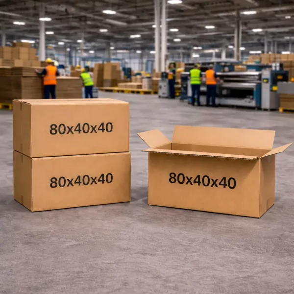 Cajas de Cartón Grandes 80x40x40 CANAL DOBLE con caja abierta por arriba